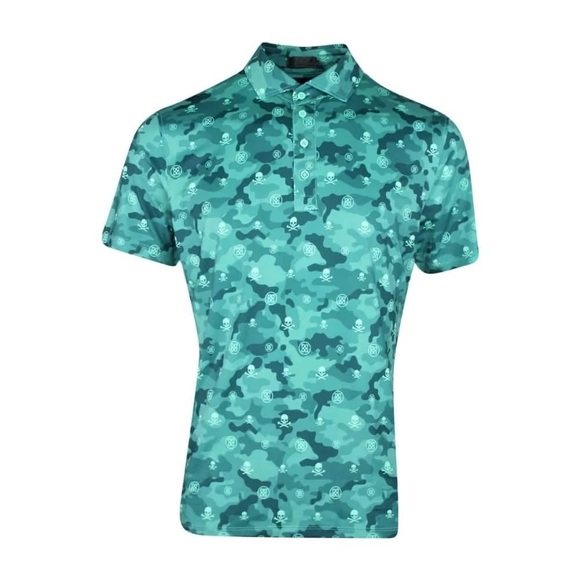 GFORE G/Fore Icon Camo Lotus Polo Shirt - Picture 2 of 6